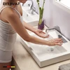 New design Green product solid surface rectangular bathroom sink C22176W-1