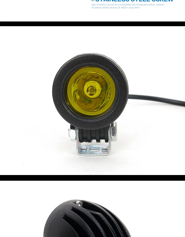 Factory wholesale Round motorcycle LED headlight 10w 12v led fog lamp