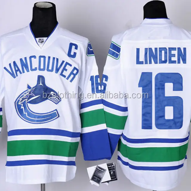 Trevor Linden #16 Vancouver Canucks White Ice Hockey Jersey