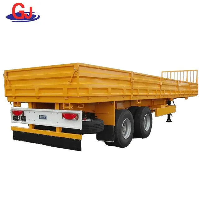 heavy duty transporter side rail flatbed truck trailer