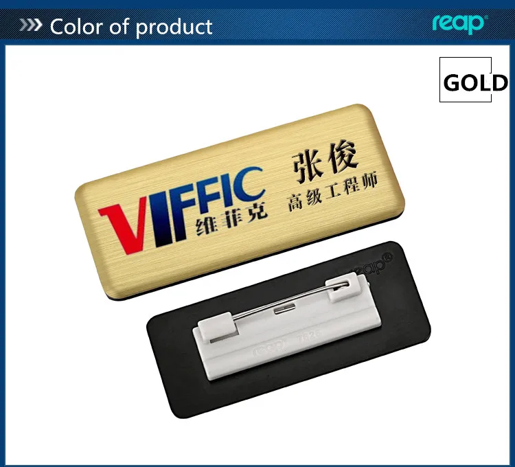 Reap Al And Abs Material Badge Name Card Holder For Business And Hotel