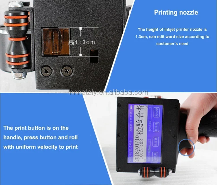 Nataly M3S Mobile Inkjet Printer Mini Handheld Print Expiry Date Inkjet Date Code Printer Machine With 3.5 Inch Touch Screen