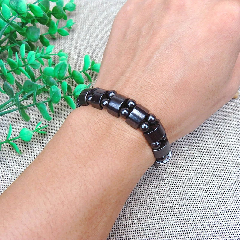 black stone magnetic therapy bracelet