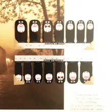 Black Penguin Lovely Nail Arts Sticker 14 pcs set Waterproof Nail Decal Art Sticker Gel Polish
