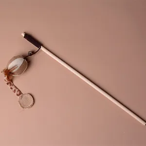 wooden pole hemp mice mouse tease cats rods plaything