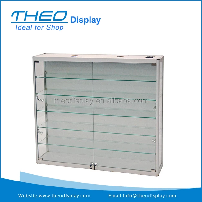 Hot Sale Wall Mounted Glass Display Cabinet With Lights Buy