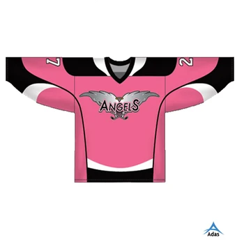 Sublimation Pink Ice Hockey Jersey For 