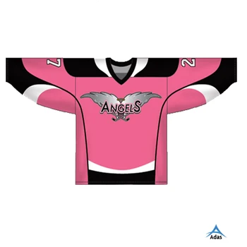 pink ice hockey jersey