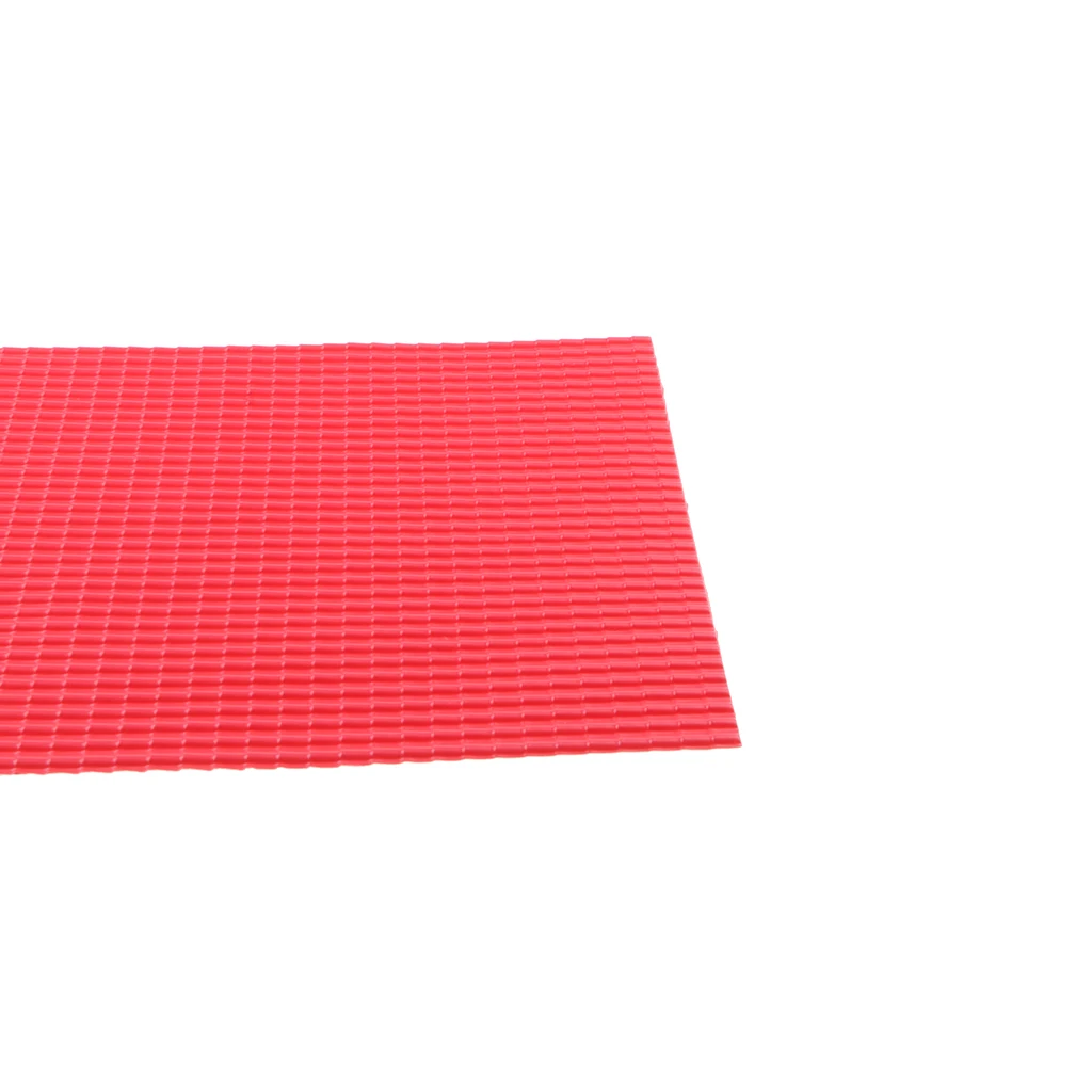 6x Mini 1/25 Building Roof Tile PVC Plastic Railway Layout DIY Red 30x20cm 