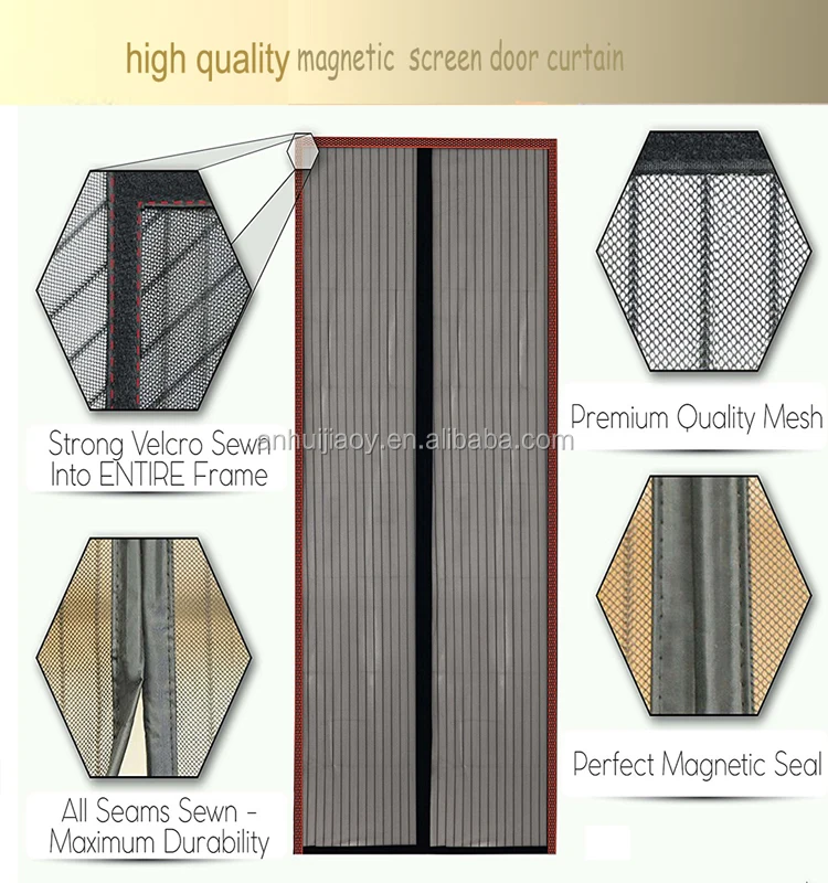 2020 New Design Magnetic Door Screen Curtain Fly Mosquito Net Door