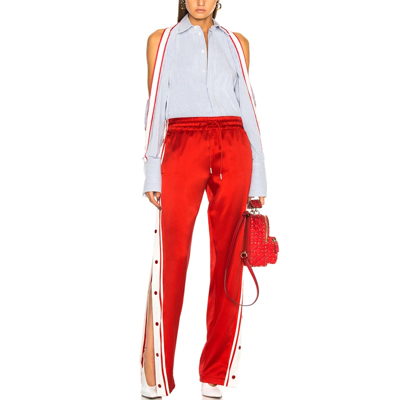 side split pants womens
