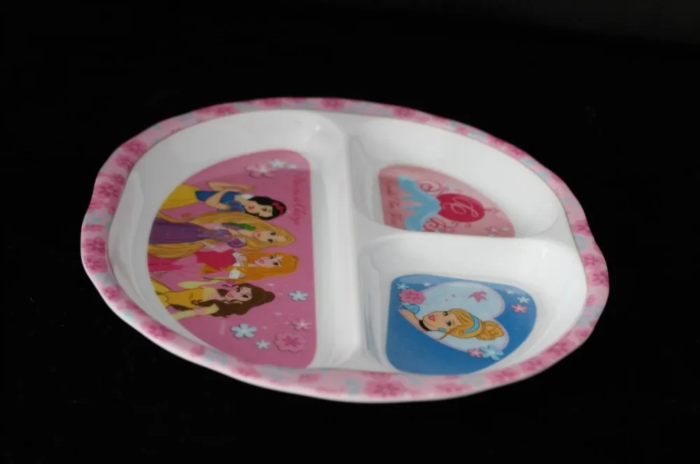 kid's melamine snow White tray plate