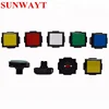 60*60mm arcade game machine momentary big square led illuminated push button micro switch