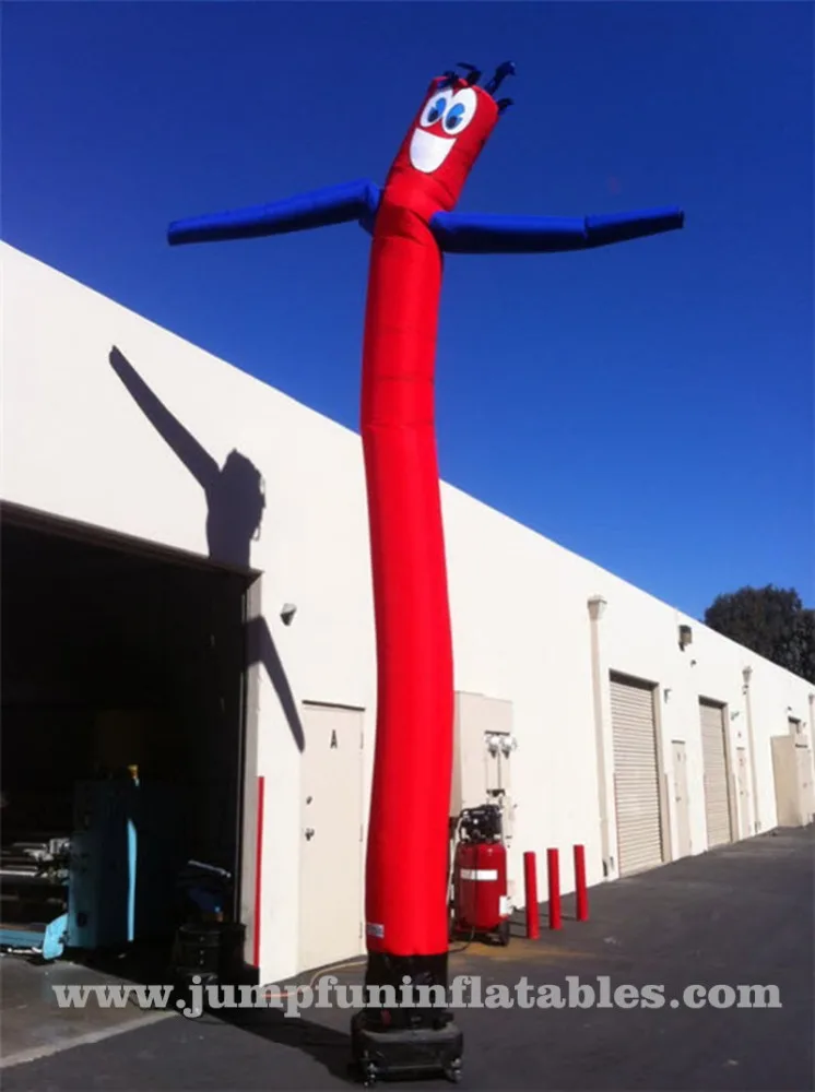 Red 20Ft Air Inflatable Dancing Wind Dancer Dancing Sky Puppet without Blower