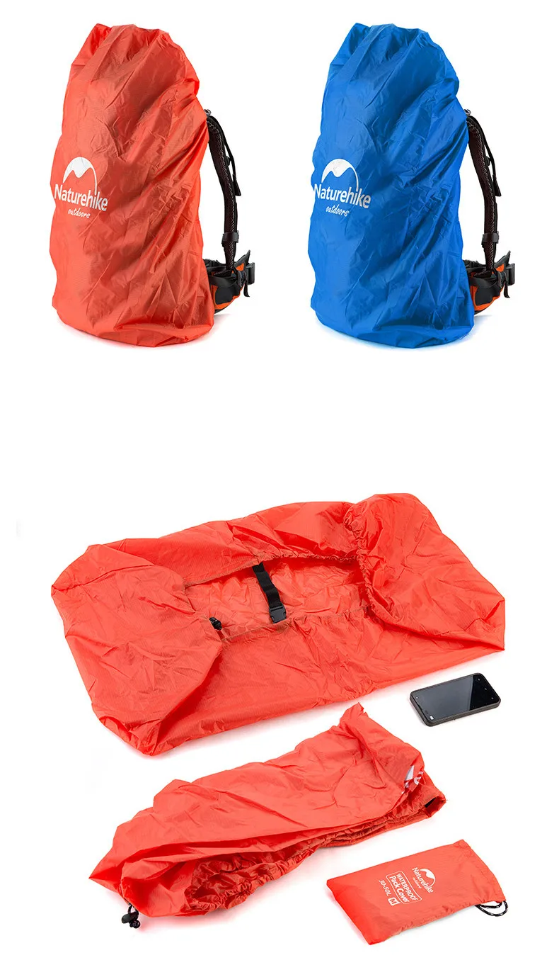 Naturehike 20l 50l 70l Luggage Bags Dust Covers Foldable Outdoor Waterproof Backpack Rain Cover 3074