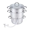 6L silver color stainless steel cookware fruit juicer steamer extractor multi pot set