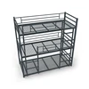Different usage metal deck bed frame 3 level triple hostel bunk bed army adult metal bunk beds detachable iron beds for sale