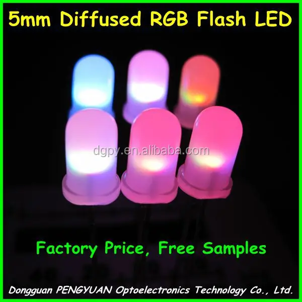 5mm Rgb Multicolor Self Flashing Led With Diffuser Lens Buy 5mm Led