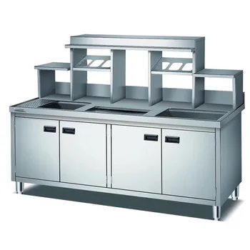 Restaurante Bar S/s Cocktail Counter Con Diseño De Lavadero/hecho A