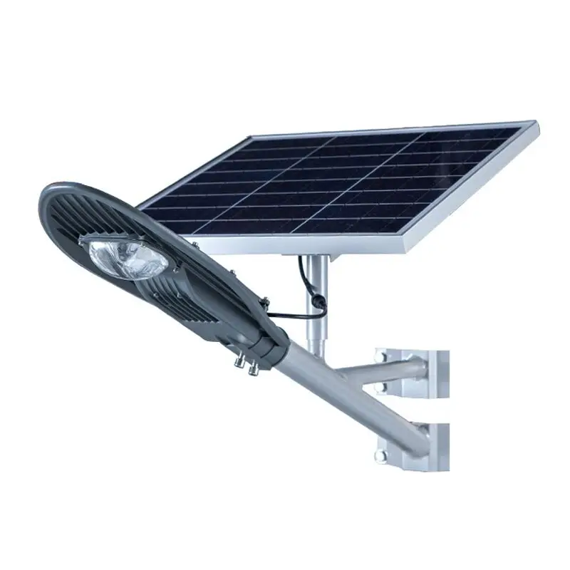 20W 2700lm Dimmable  Waterproof IP65 outd Solar Panel Angle Adjustable Semi-integrated Solar Street Light with Remote Control