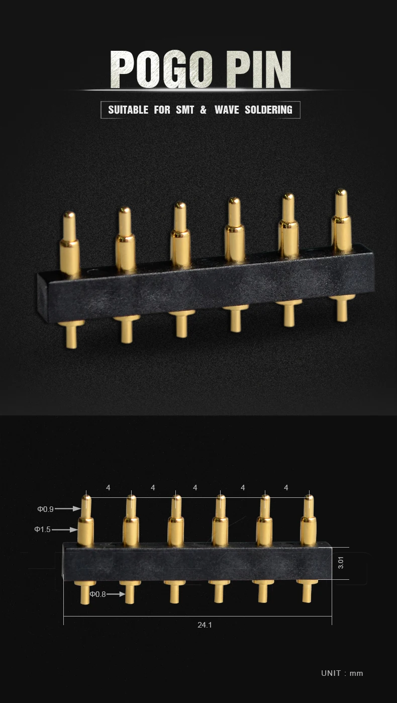 Spring Contact Probes 6 Pins Pogo Mini Connectors Fast Buy