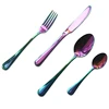 Cathylin fashion 18/0 Stainless Steel Rainbow PVD Cutlery Set for Restaurant Flatware