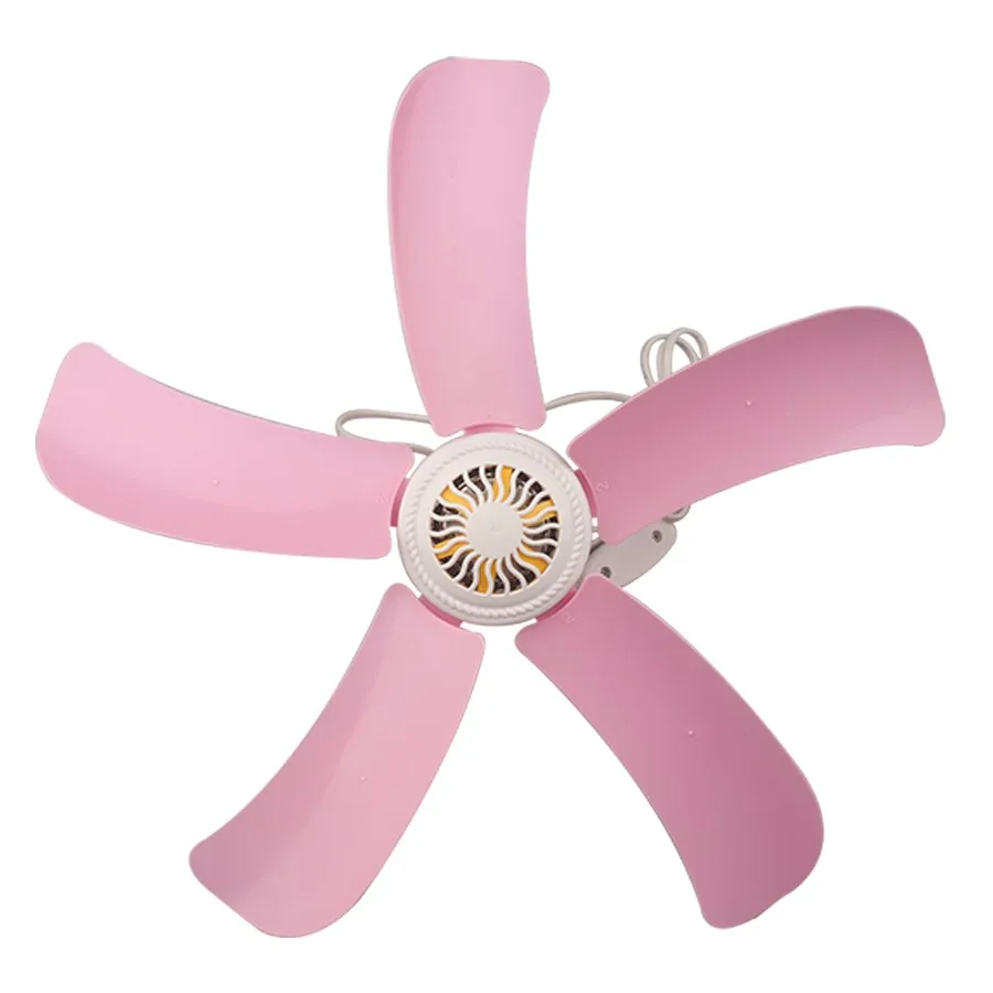 2016 new custom logo wholesale high quality strong pink plastic light weight ceiling fan