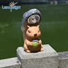 New arrival solar powered resin light with squirrel shape for garden lampe a led