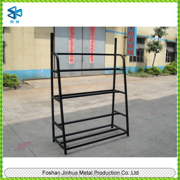 Metal Tube Tension Fabric Display  Racks For Fabric Rolls 