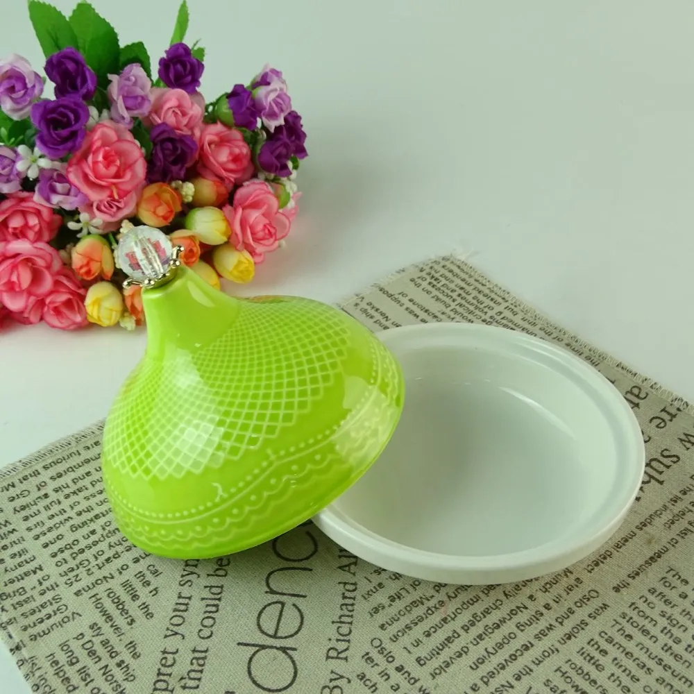 圆形黄油盘与盖子陶瓷黄油盘奶油为东/西布特