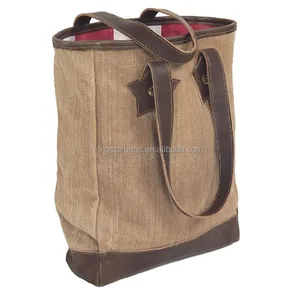 custom heavy weight canvas bags with leather handles