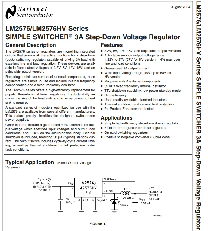 Lm2575t характеристики схема подключения