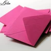 Fuchsia paper envelope with custom triangle flap