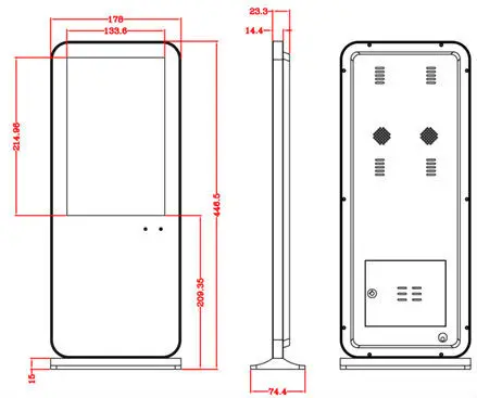 10,1 pollici lcd di piccole dimensioni pubblicità display supporto ... Dimensioni tavoli ristorante