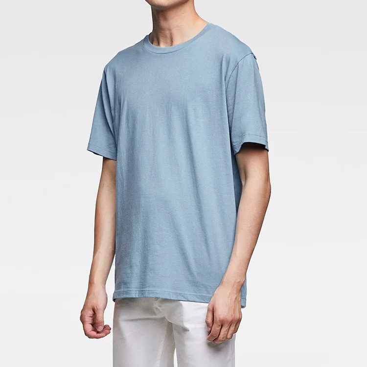 Moli Summer Men's Soft And Thin Cotton Tshirts Plain Crew Neck T Shirt