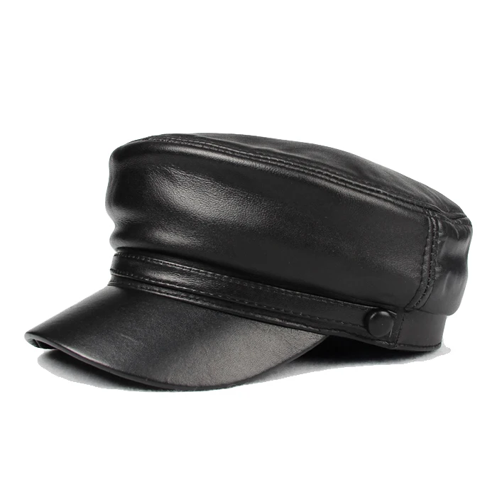 Wholesale Fiddler Cap Plain Black Leather Peaked Caps - Buy Peaked Caps ...