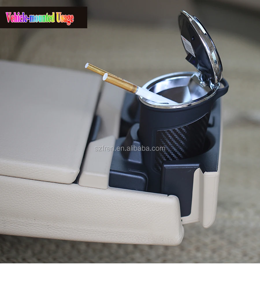 2 In 1 Portable Pocket Ashtray With Usb Charged Coil Lighter Lighted