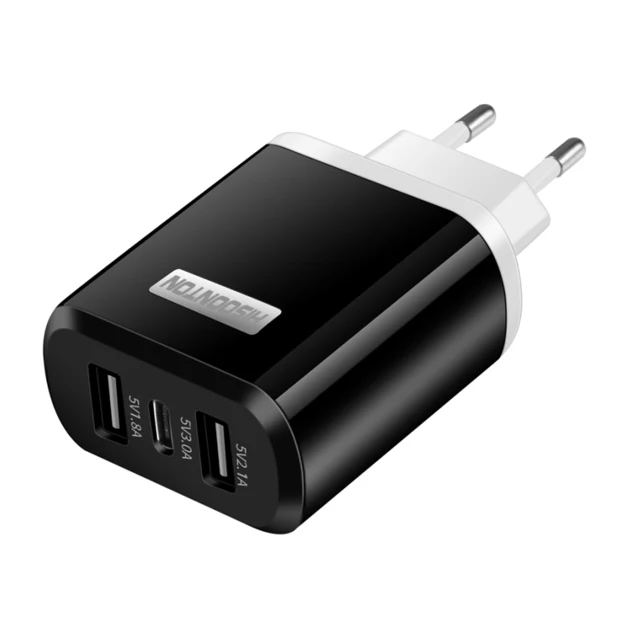 HISOONTON Fabbrica USB-5V, 3A/2.1A TYPEC-5V, 1.8A Spina di UE Multi Porta 2USB + PD Caricabatterie Da Viaggio per il mobile del telefono delle cellule Adattatore Da Parete - ANKUX Tech Co., Ltd