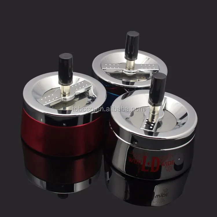 Logo Fancy Metal Ashtray Smoke Accessory Round Custom Aluminum Tin
