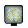 Hot selling 27W led medium and thin square LED work light 12v 24V universal off-road vehicle light excavator light 4 inch