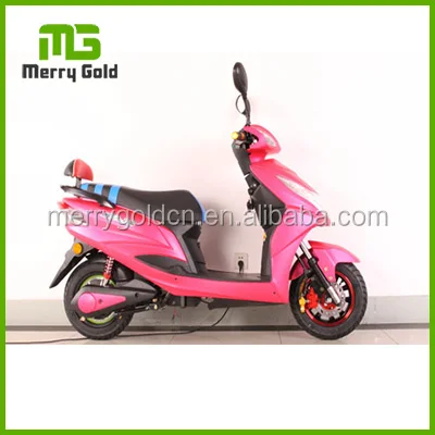 pink electric moped