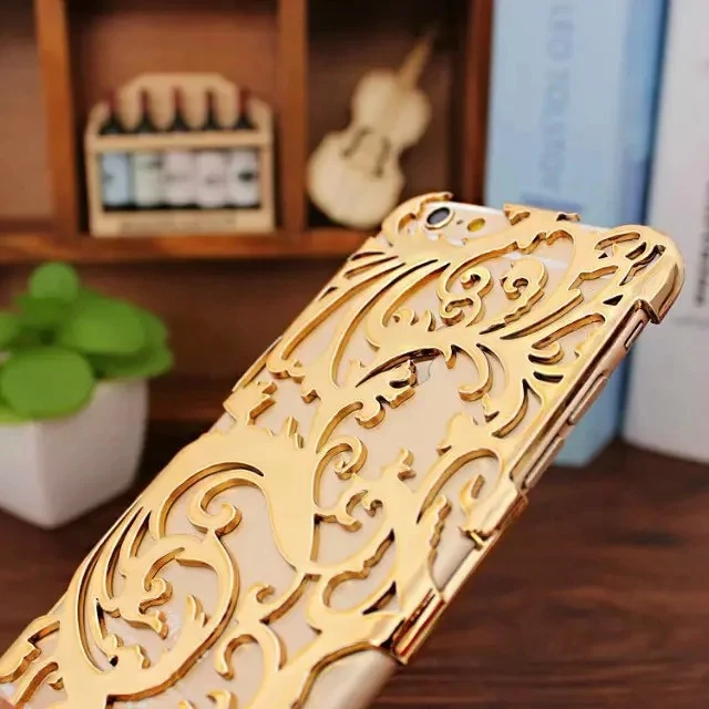 New coming mix color Elegant Hollow Out Mental Hard Case For iphone 6 plus