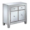 FYT18616 amazon top seller bedroom furniture mirrored 2-drawer 2-door mirrored chest living room cabinets