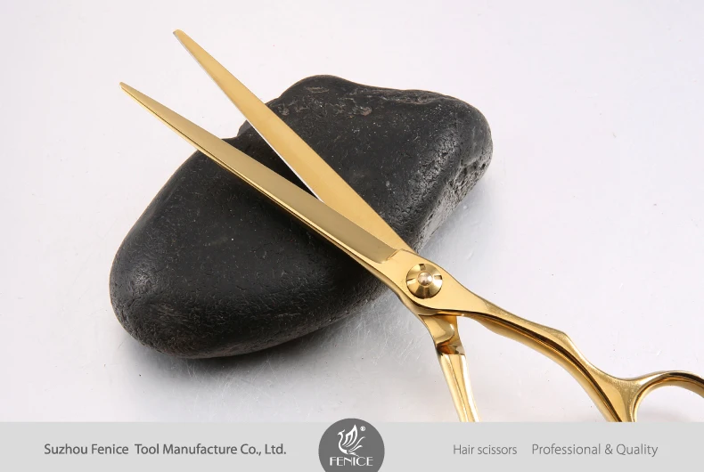 Professional 440C Stainless Steel Rose Gold Color Barber hairdressing scissors Set