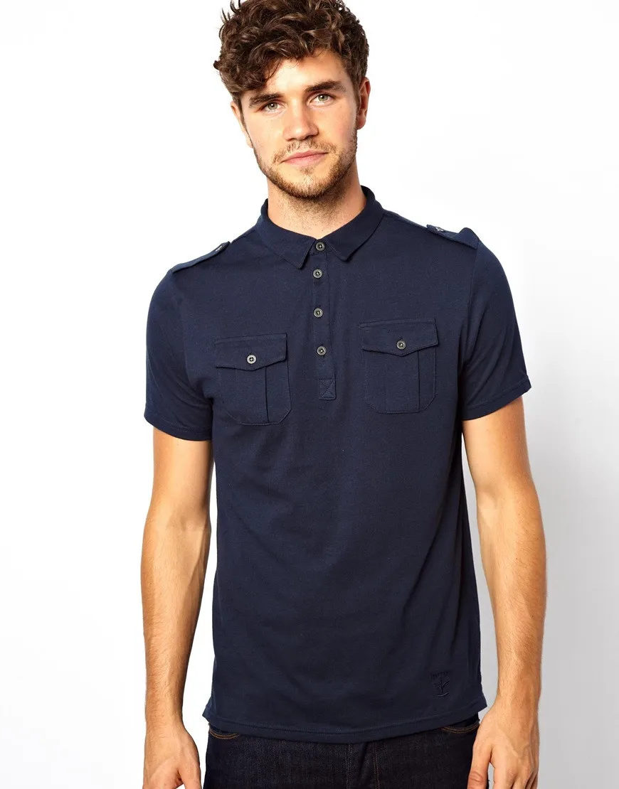 Men Polo Shirts With Two Botton Pockets Buy Polo Shirts With Pockets