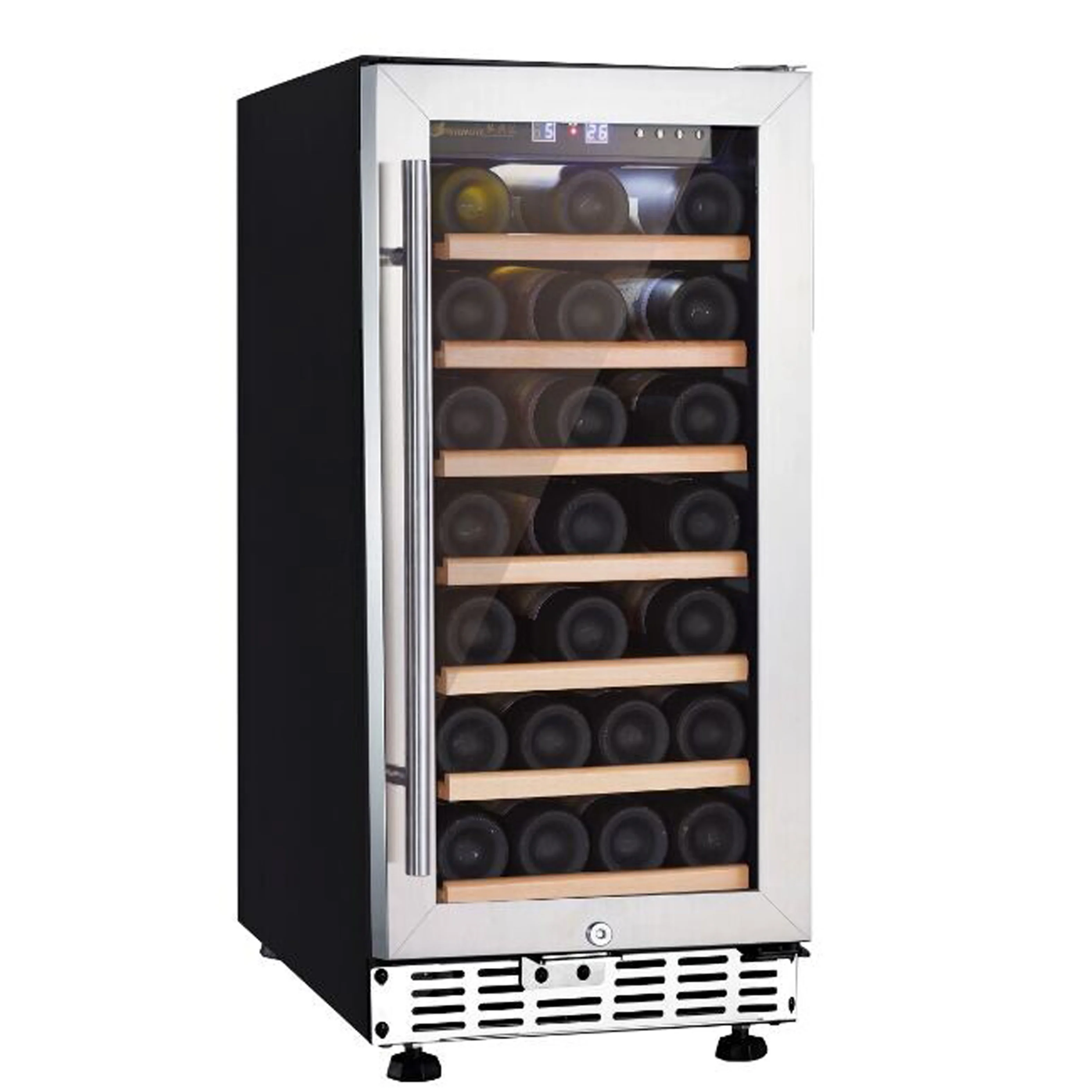 Ss Door Frame Fan Cooling Gabinete Del Vino Usf 33s 80liters 31