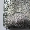 Wholesale Paillette Sequin Fabric Metallic Silver Sequin Fabric Roll with Various Pattern and Color
