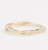 hammered stacking dainty three textured rose gold ring