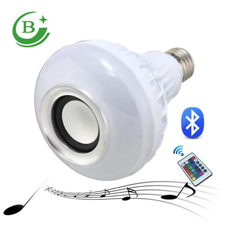 Remote Control Color changing led bluetooth music bulb e27 music playing RGB bluetooth smart led light bulb