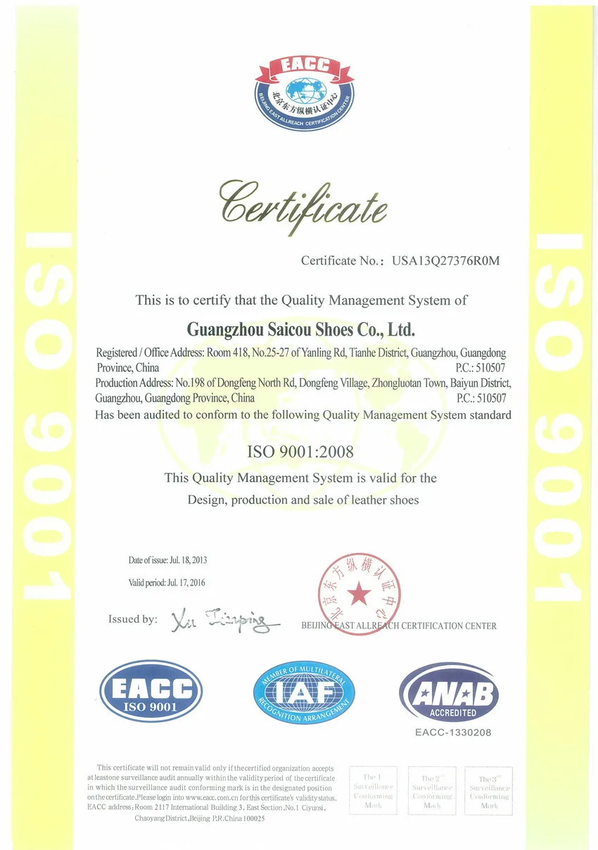 ISO 9001-2008 certificate
